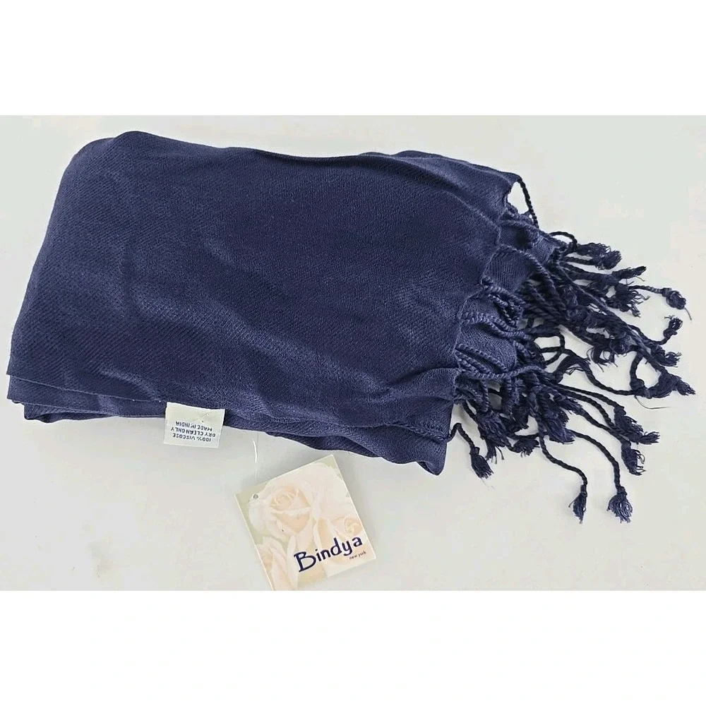 Bindya NY Scarf Blue Lulla Collection NWT - Made In India 100%‎ Viscose Soft!